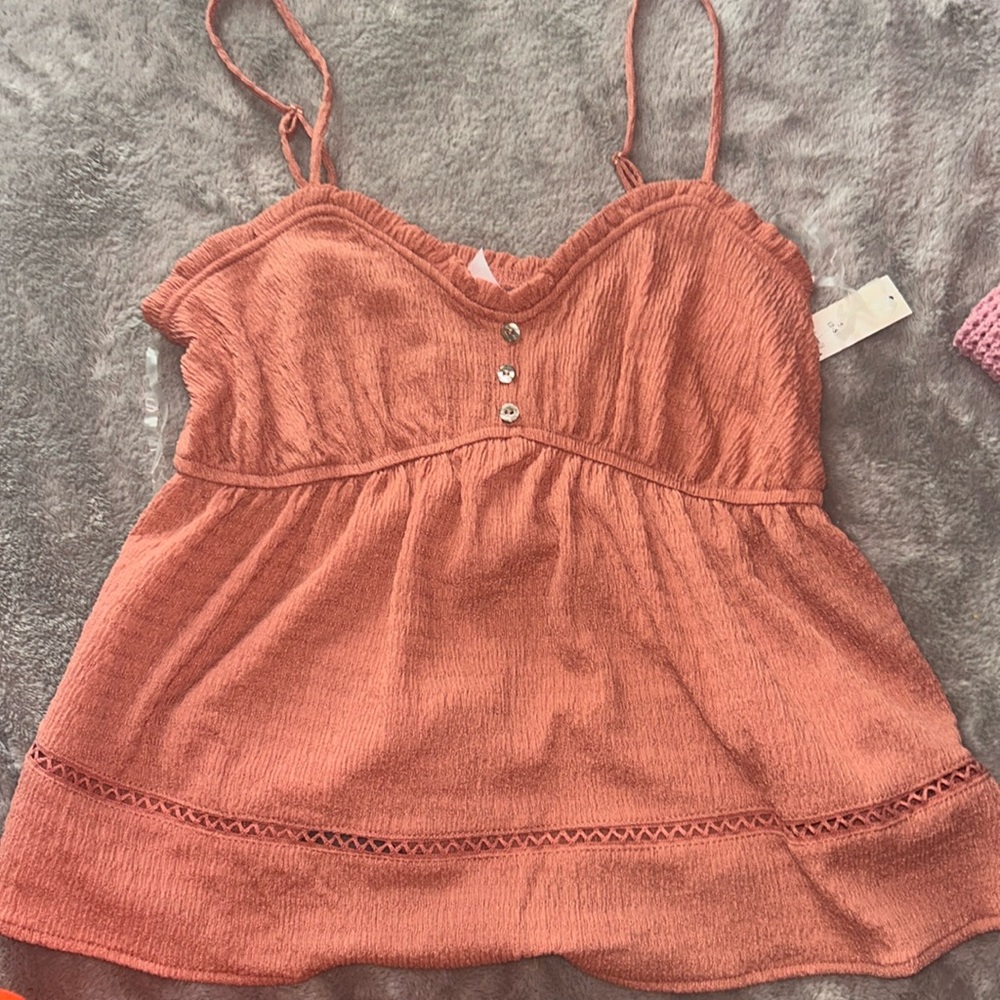 Coral blouse